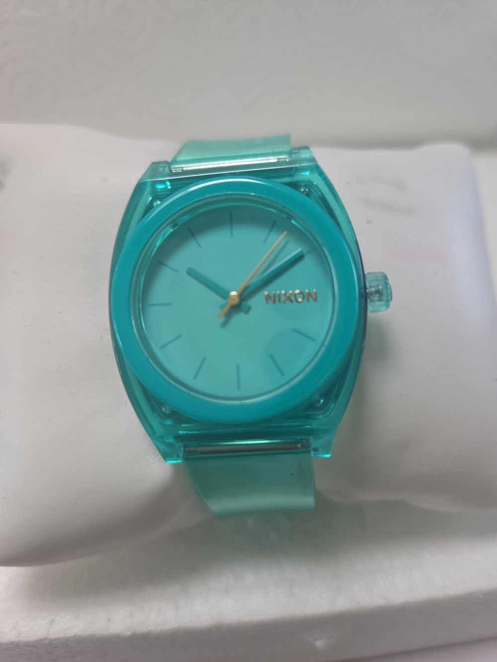 Nixon Turquoise Clear Case Analog Watch